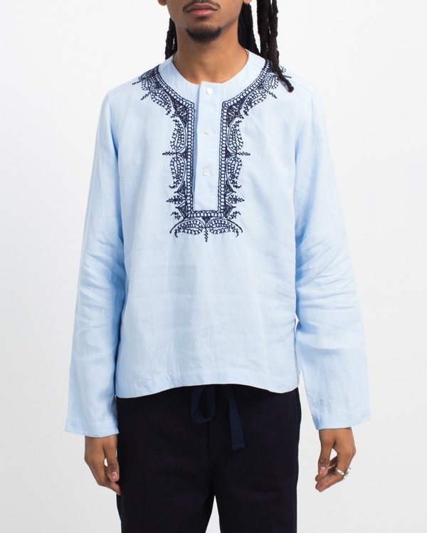 MP Massimo Piombo Embroidered Collar Shirt MP Massimo Piombo Embroidered Collar Shirt