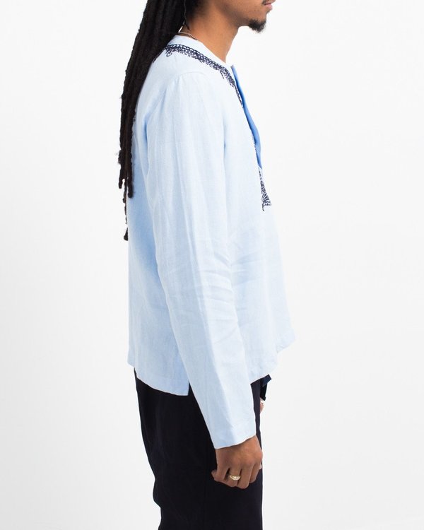 MP Massimo Piombo Embroidered Collar Shirt MP Massimo Piombo Embroidered Collar Shirt