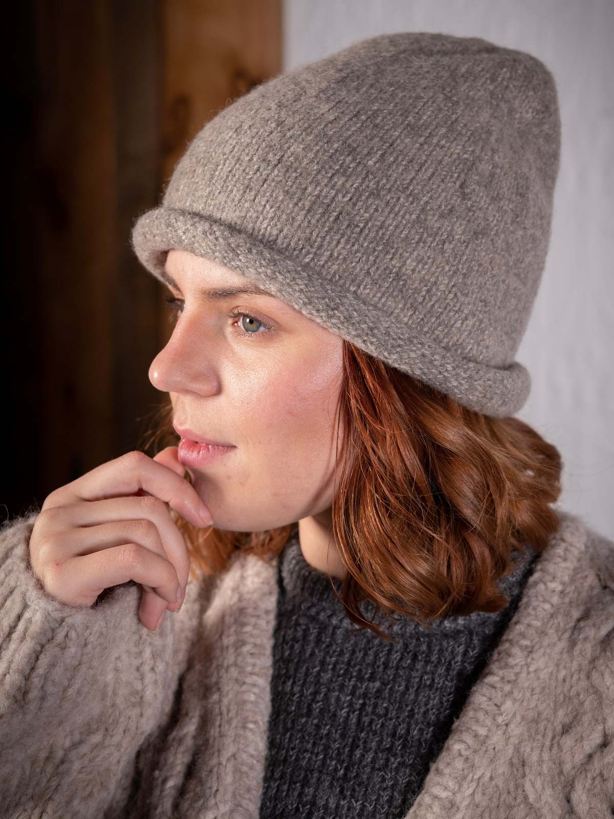 【SALE】laurenmanoogian⭐︎BEANIE Lauren Manoogian Knit Roll Hat - Rock Melange | Garmentory