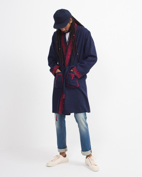 MP Massimo Piombo Embroidered Dressing Gown MP Massimo Piombo Embroidered Dressing Gown