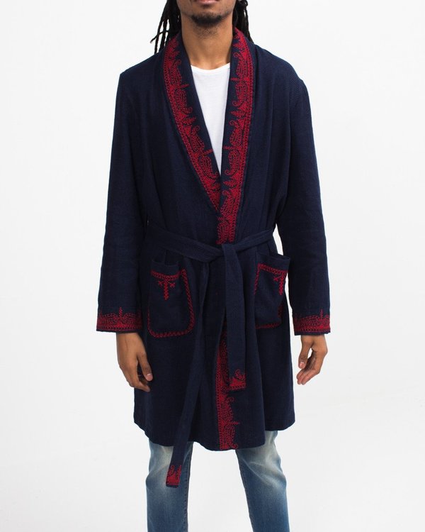 MP Massimo Piombo Embroidered Dressing Gown MP Massimo Piombo Embroidered Dressing Gown