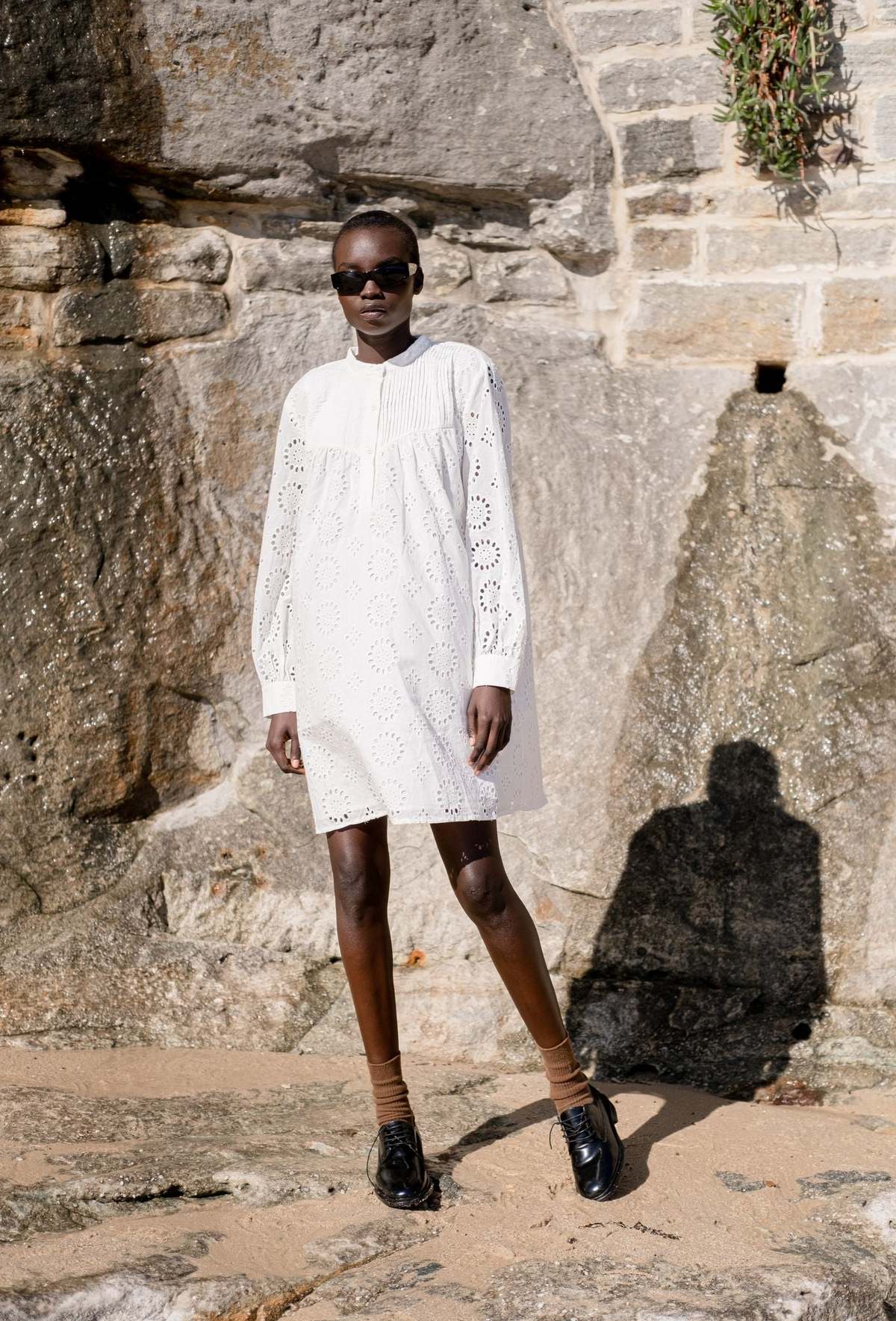 Wellington Factory The Farrah Cotton broderie Anglaise Dress - White |  Garmentory