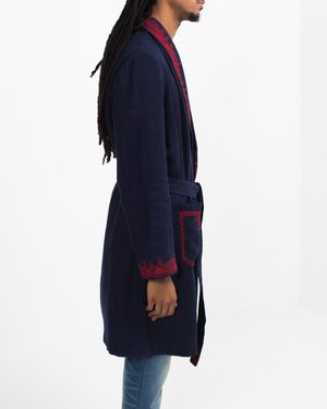 MP Massimo Piombo Embroidered Dressing Gown MP Massimo Piombo Embroidered Dressing Gown