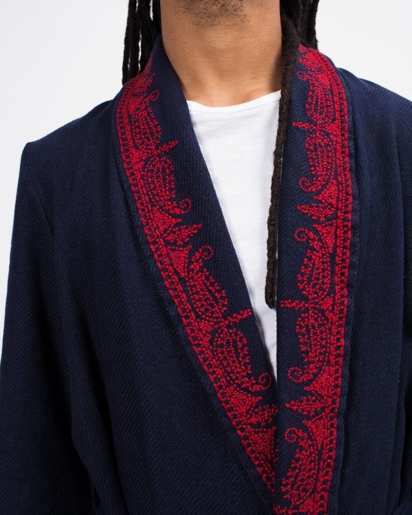 sachin and babi light blue dress New & Lingwood Cream Embroidered Floral Lined Dressing Gown