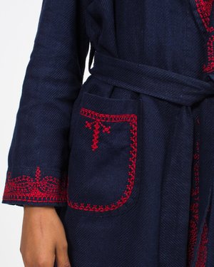 MP Massimo Piombo Embroidered Dressing Gown MP Massimo Piombo Embroidered Dressing Gown