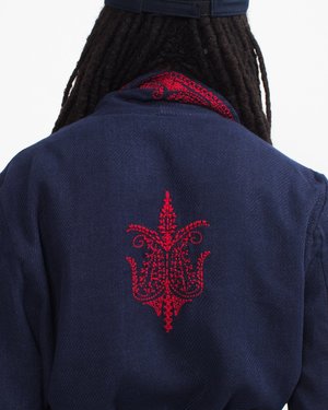 MP Massimo Piombo Embroidered Dressing Gown MP Massimo Piombo Embroidered Dressing Gown