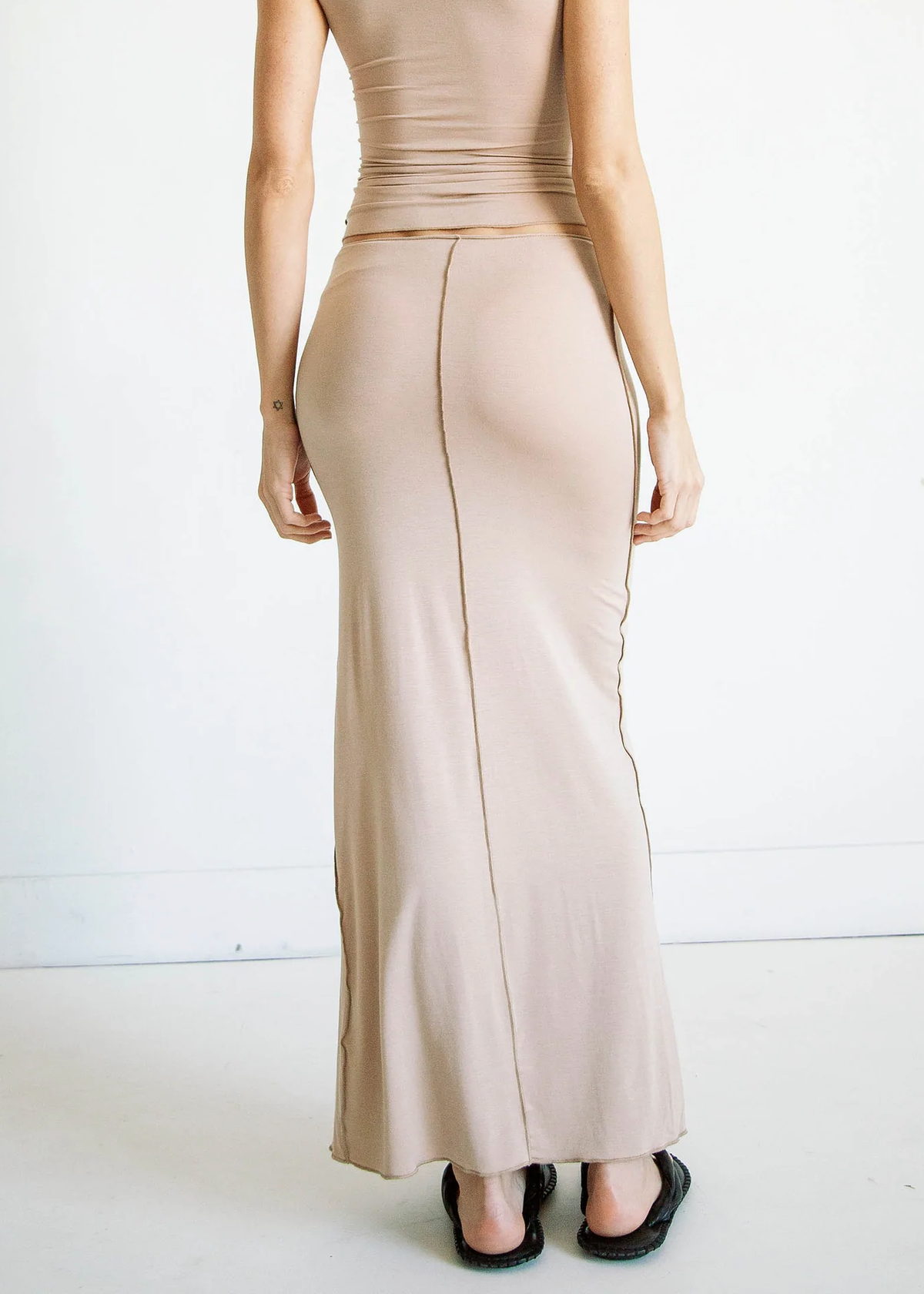 Vidinna High Waist Printed Skirt Beige Red main image 0
