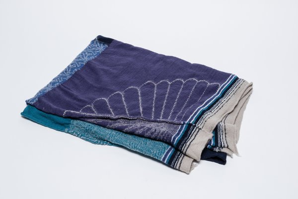 Kapital Furoshiki Compressed Wool Patchwork Scarf Kapital Furoshiki Compressed Wool Patchwork Scarf