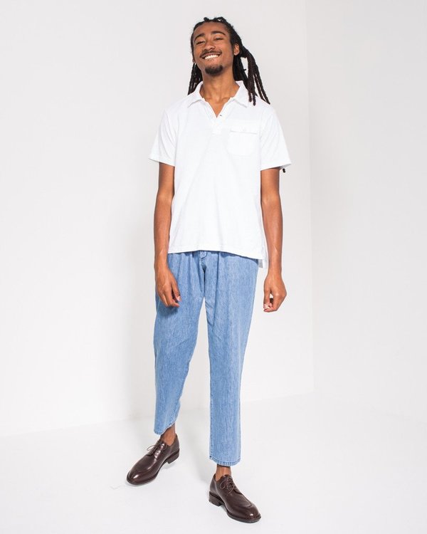 Engineered Garments Knit Polo Shirt - White Engineered Garments Knit Polo Shirt - White