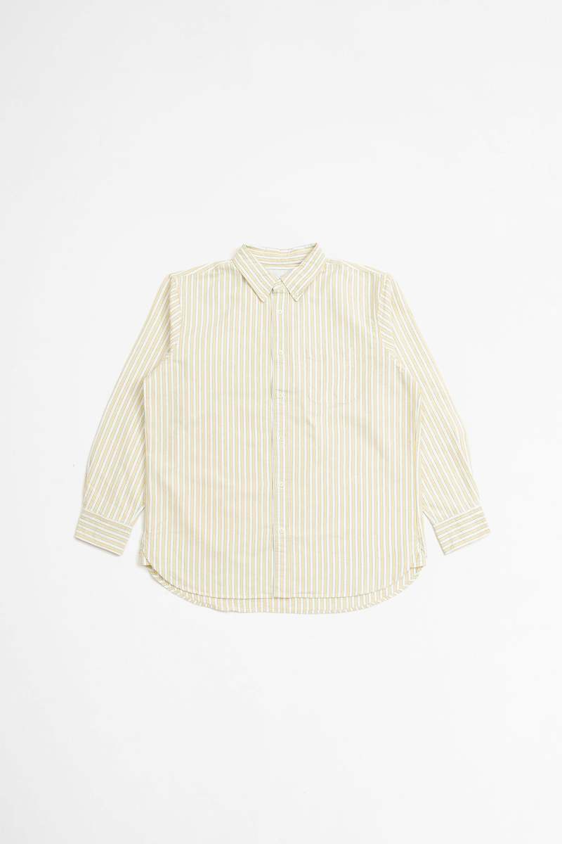 Adsum Striped Oxford Premium BD Shirt - Yellow Stripe