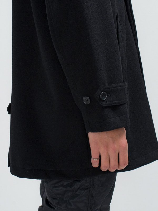 Golden Bear Loro Piana Luxe Wool Topcoat - Black Golden Bear Loro Piana Luxe Wool Topcoat - Black