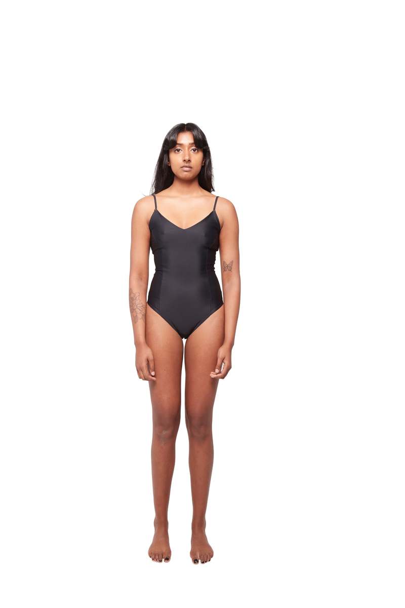 hauslabel V-NECK BODYSUIT - NOIR hauslabel V-NECK BODYSUIT - NOIR