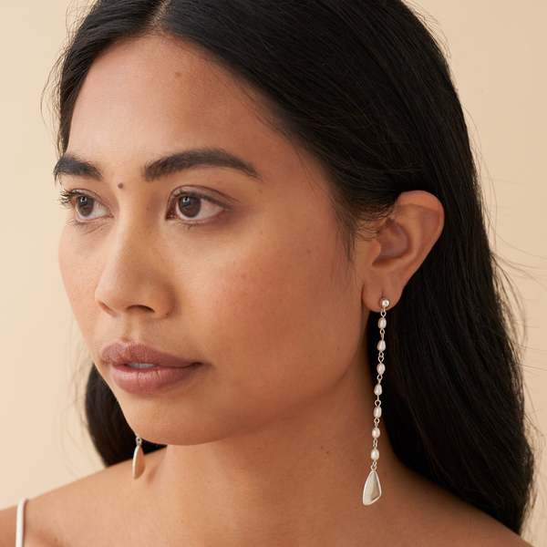 Casey Perez Sway Earrings - Silver