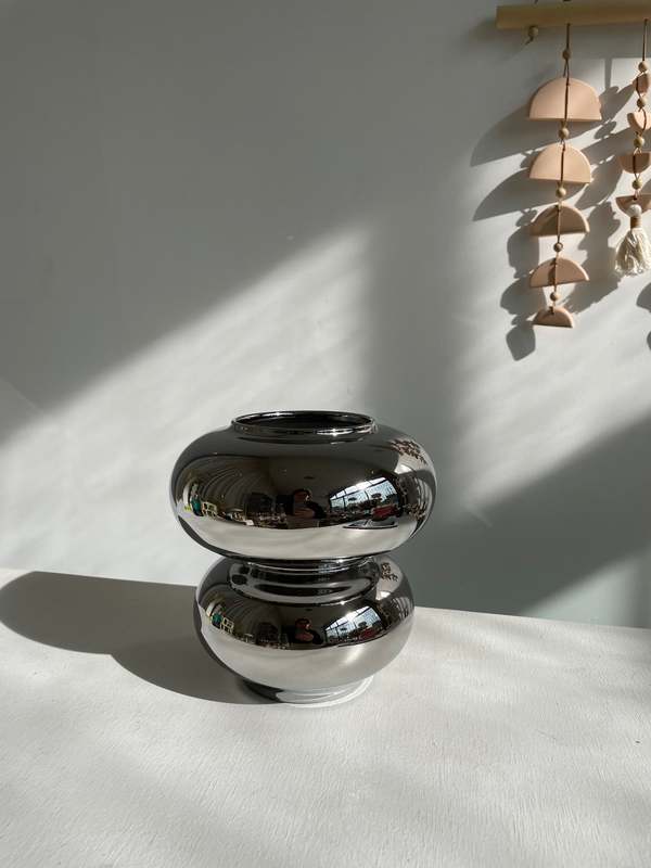 Ri-Ri-Ku BUBBLY MIRROR VASE - Silver