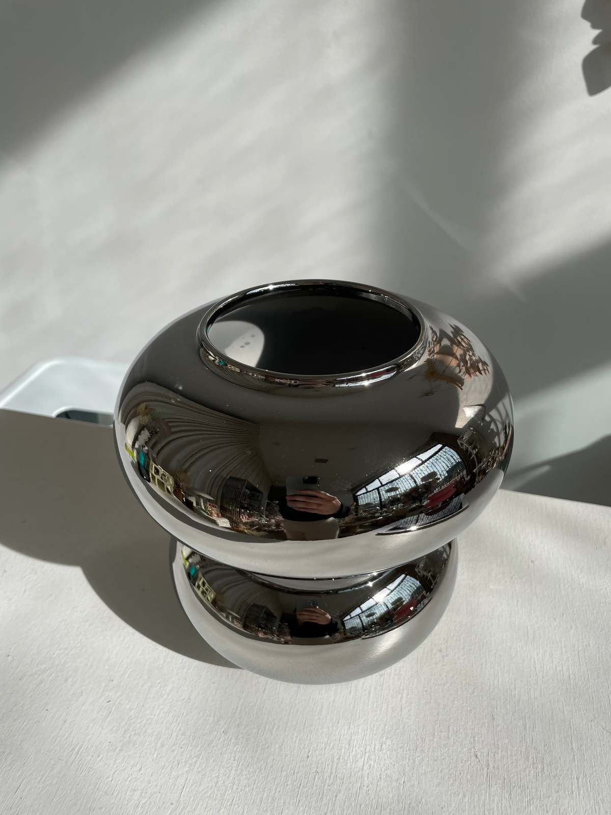 Ri-Ri-Ku BUBBLY MIRROR VASE - Silver - Image 2 of 2