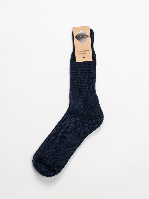 Marwood Mohair Heavy Knit Sock - Dark Navy Marwood Mohair Heavy Knit Sock - Dark Navy