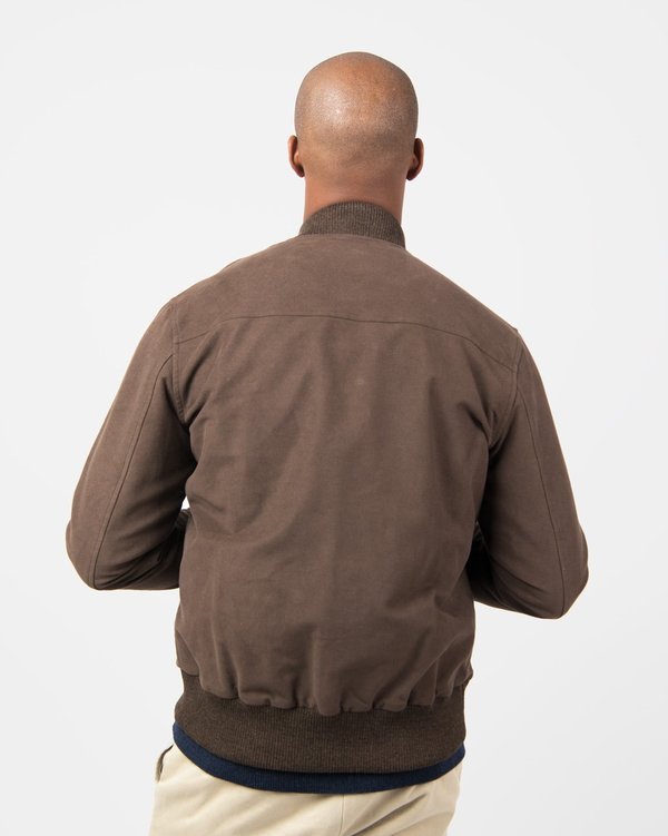 Private White V.C. Moleskin Bomber - Chocolate Private White V.C. Moleskin Bomber - Chocolate