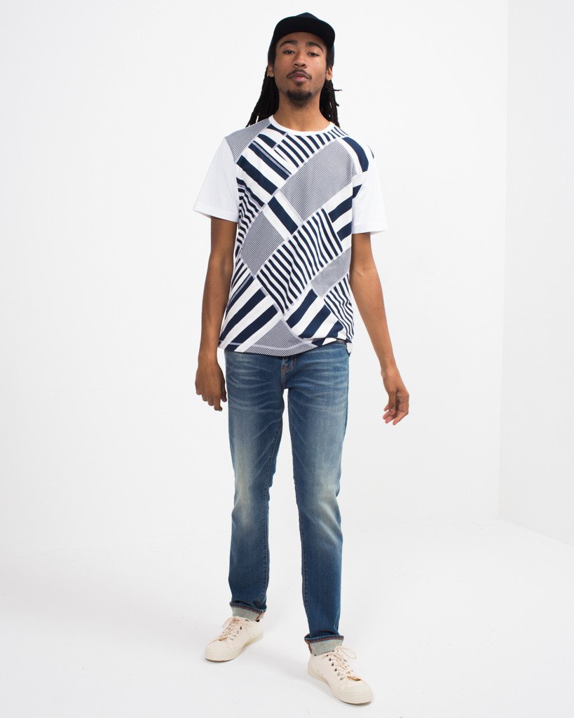 COMME des GARONS GANRYU ロンT L ギャルソン Multi-Striped-T-Shirt-