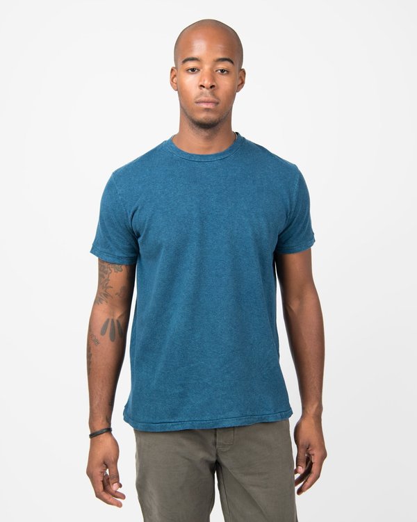 The Lost Explorer Natural Dyed Tee - Indigo The Lost Explorer Natural Dyed Tee - Indigo