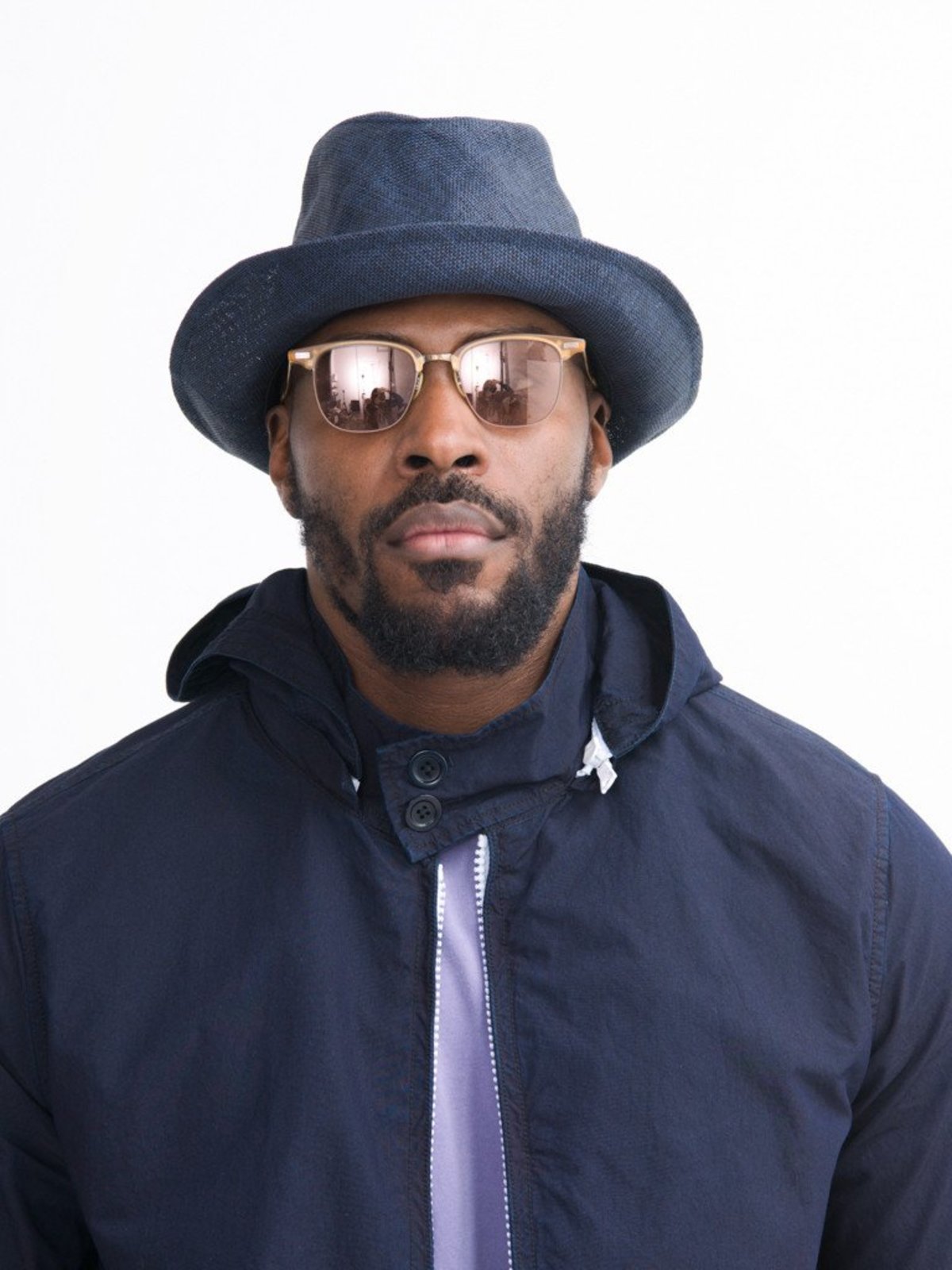 Kijima Takayuki Paper-Cloth Short Brim Hat - Navy | Garmentory