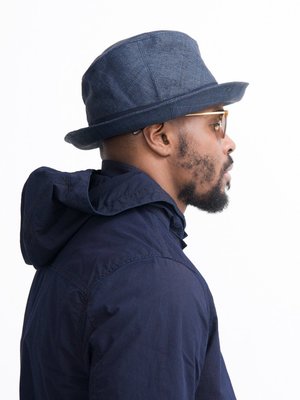 Kijima Takayuki Paper-Cloth Short Brim Hat - Navy | Garmentory