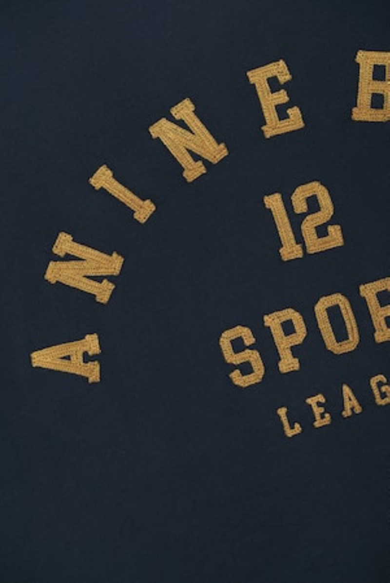 ANINE BING ROD LEAGUE スウェット ANINE BING Rod League Sweatshirt in Washed Navy | REVOLVE