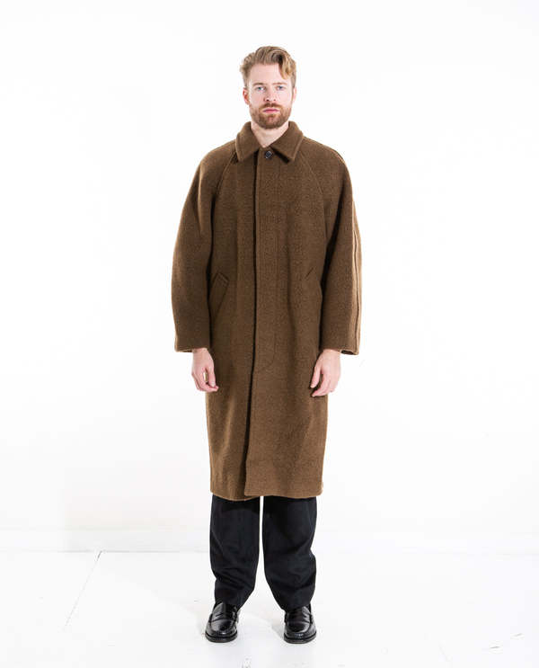 AMOMENTO Boucle Raglan Coat - Brown | Garmentory