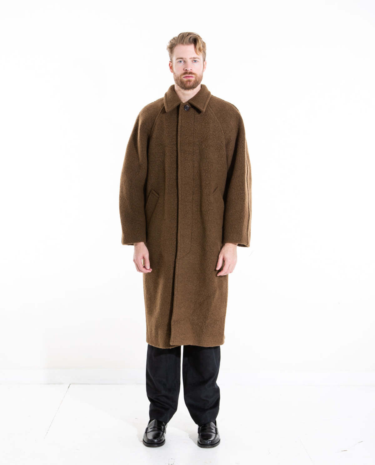 【AMOMENTO】24fw ALPACA RAGLAN COAT Amomento Alpaca Raglan Coat in Black | Lyst