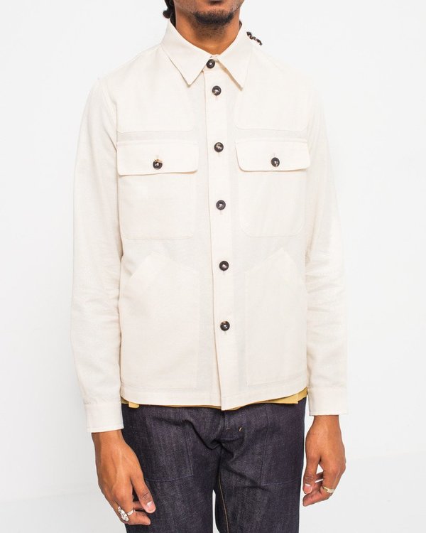 Private White V.C. Safari Jacket- Ecru Tropical Private White V.C. Safari Jacket- Ecru Tropical
