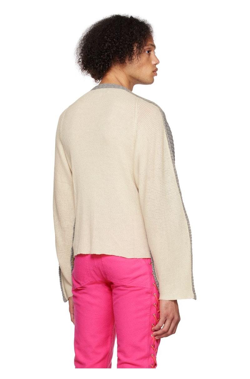 Eckhaus Latta Gray & Off-White Ash Sweater
