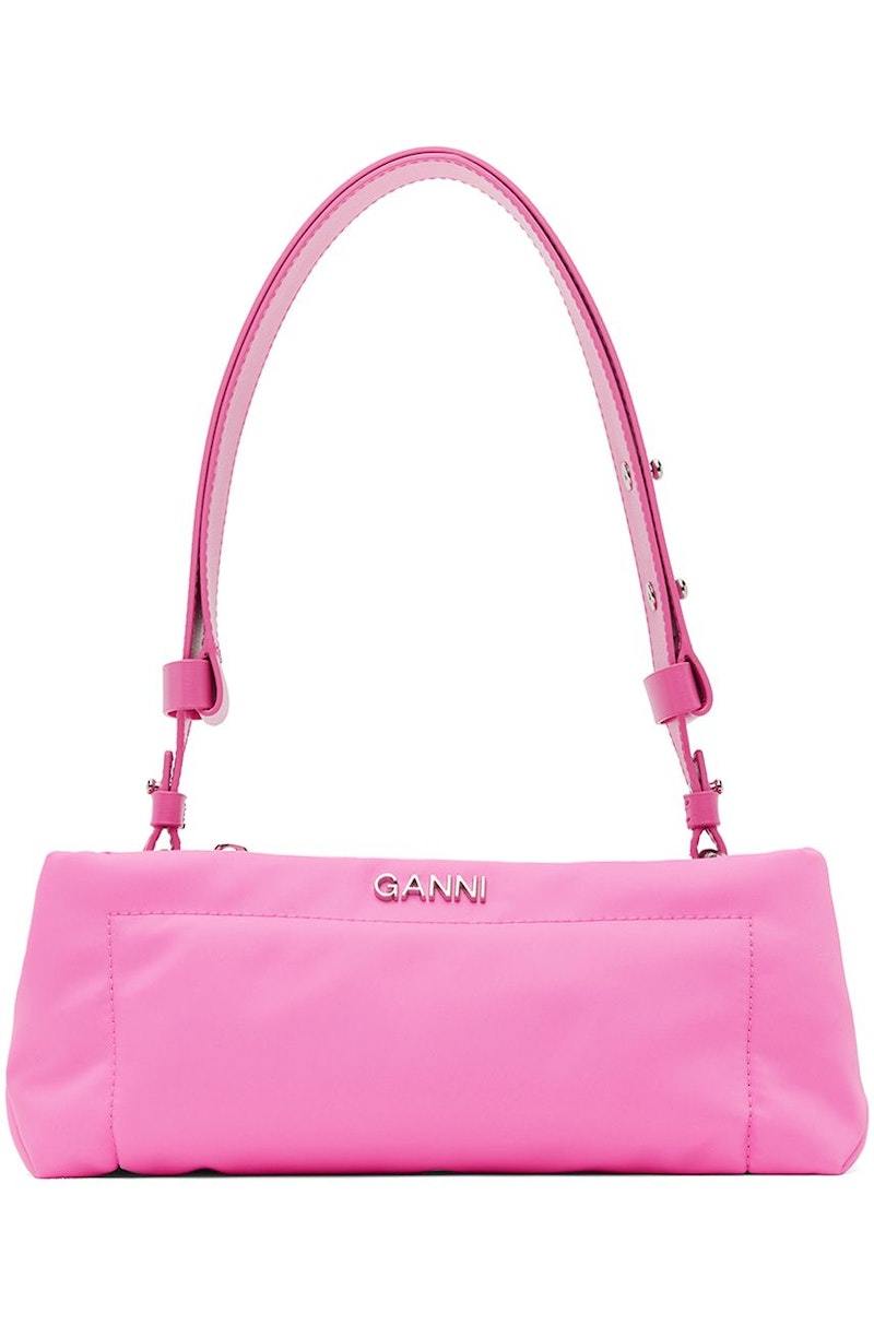 バッグ GANNI Pillow Baguette Bag Ganni Pillow Baguette Bag - Cyclamen | Garmentory