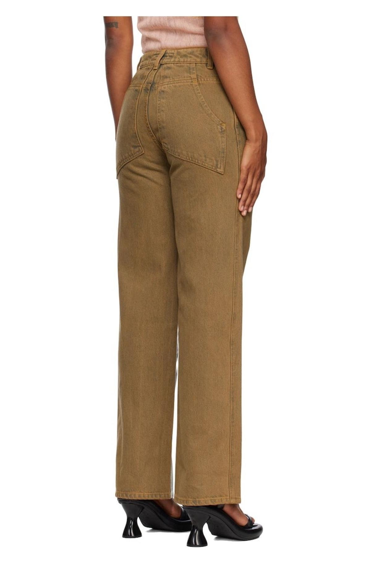 Eckhaus Latta Brown Wide Leg Jeans - Image 3 of 4