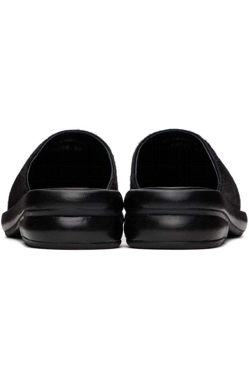Eckhaus Latta Black Pony Loafers | Garmentory