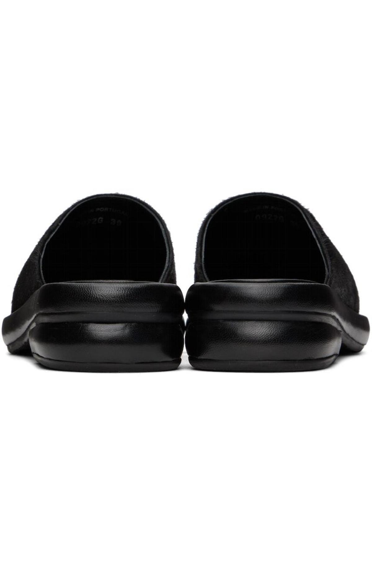 Eckhaus Latta Black Pony Loafers | Garmentory