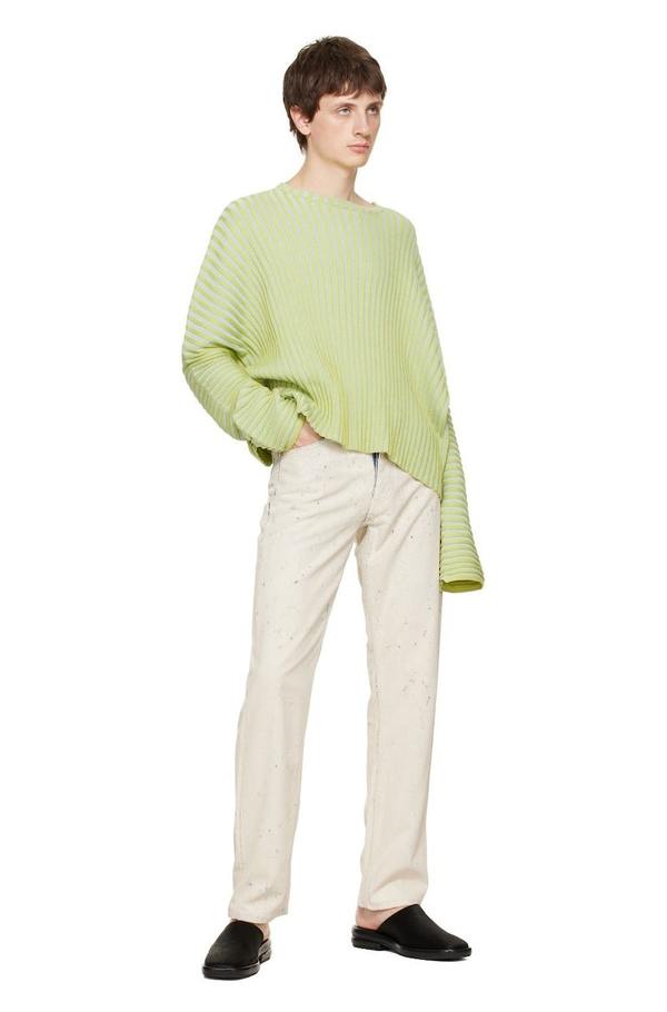 【関税込み】Eckhaus Latta ブラック ステッチ ローファー Eckhaus Latta Stacked slip-on Suede Loafers | Black | FARFETCH