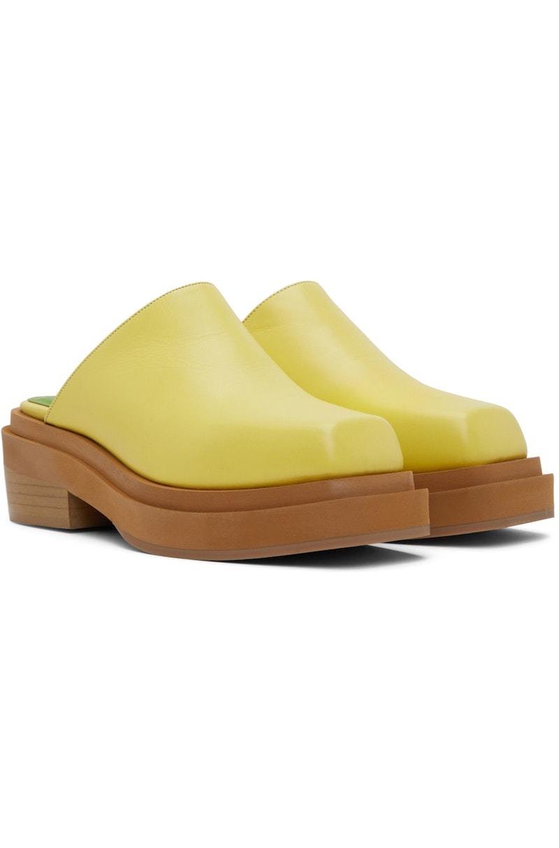 Eckhaus Latta Yellow Zoe Clogs | Garmentory display picture 1