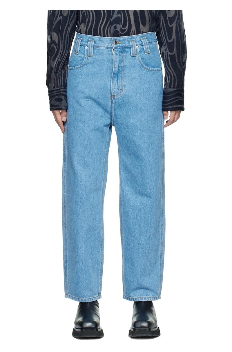 Eckhaus Latta Blue Baggy Jeans | Garmentory