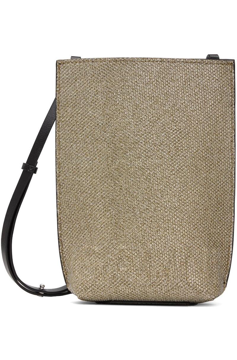 Ganni Small Glitter Banner Bag - Gold | Garmentory