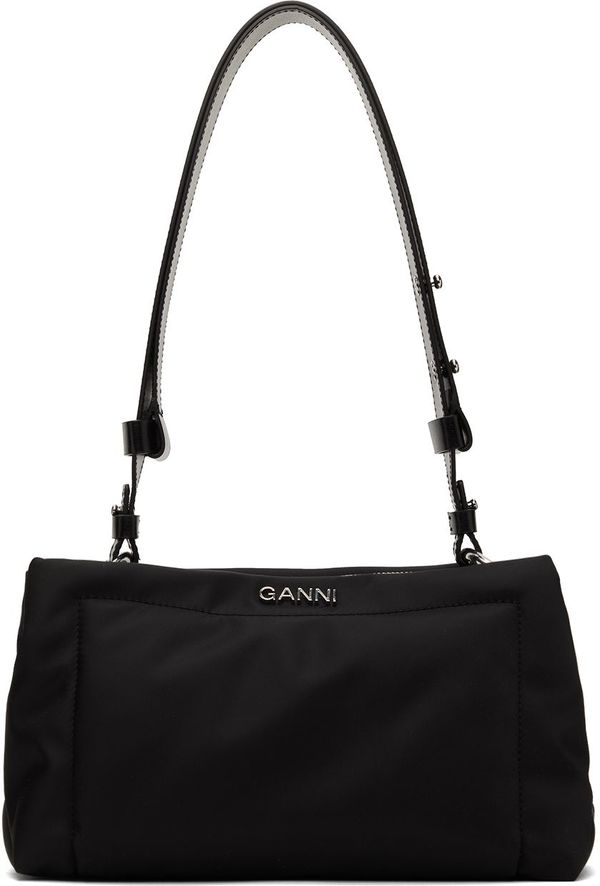 GANNI Black Medium Pillow Baguette Bag | Garmentory