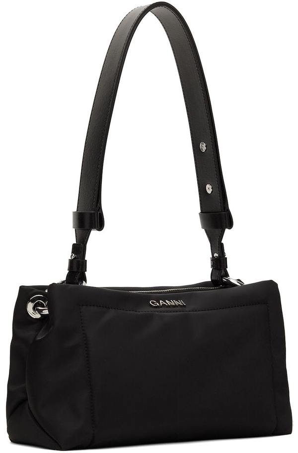 GANNI Black Medium Pillow Baguette Bag | Garmentory