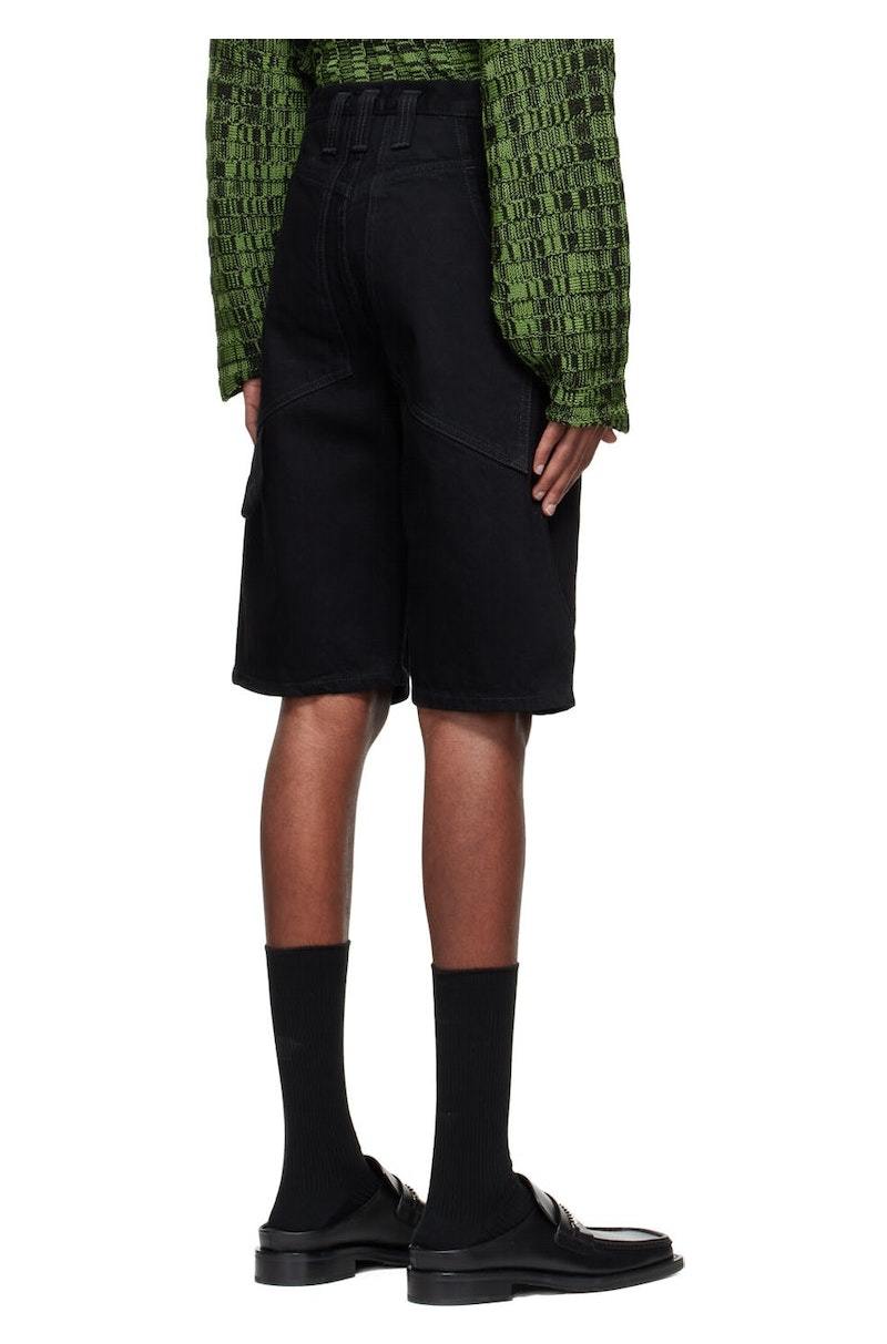 ECKHAUS LATTA ブラック ハーフパンツ 25 Eckhaus Latta Husk Cropped Trousers | Black | FARFETCH