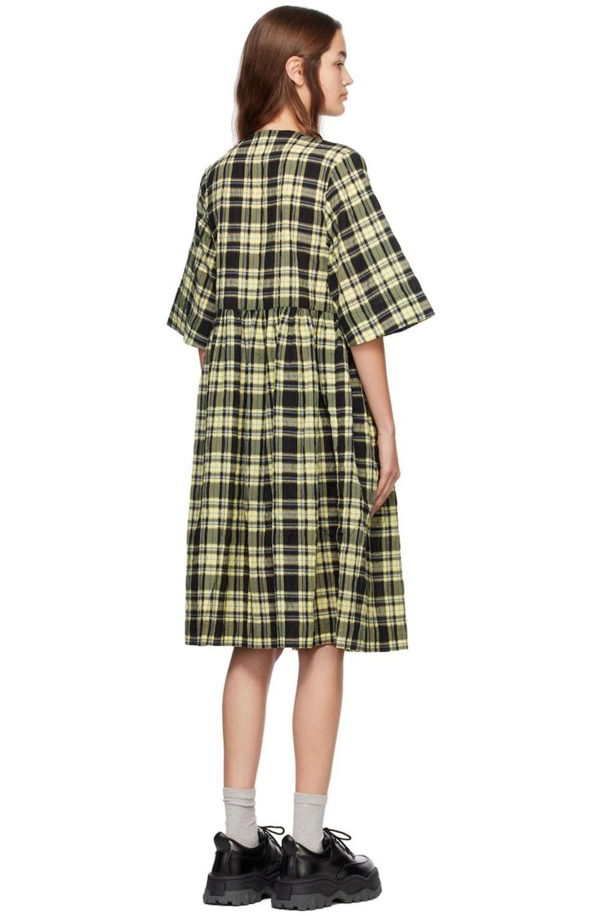 ★ GANNI ★ ドレス GANNI(ガニー)｜Cotton Poplin Big Collar ミニ シャツドレス