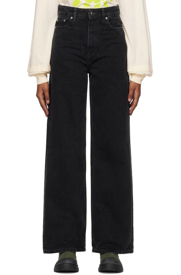 Ganni Magny Jeans - Washed Black/Black | Garmentory