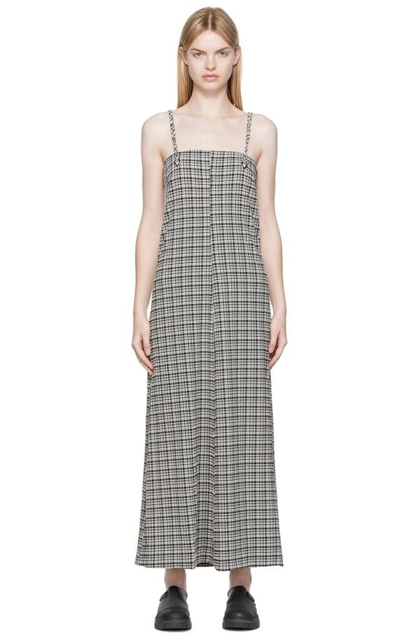 ganni grey dress Slate Grey Dress in Rigid Denim