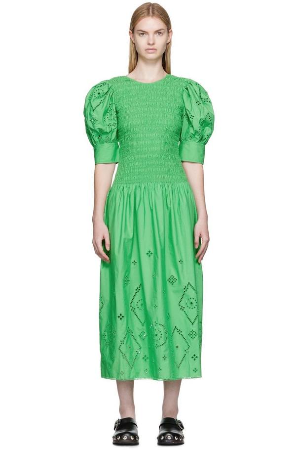 green emerald velvet dress Kelly Green Lace Cath Dress main image 1