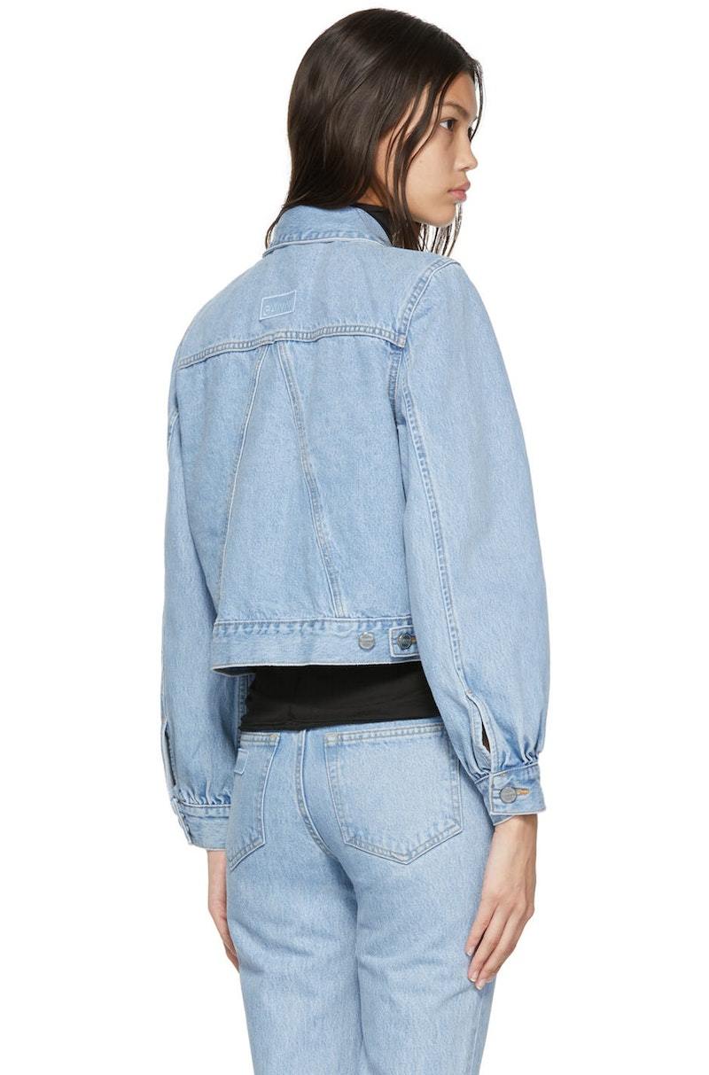 GANNI　ガニー　バルーンスリーブ　デニムジャケット　Gジャン　ライトブルー Ganni Camy Denim Jacket - Light Blue Stone | Garmentory