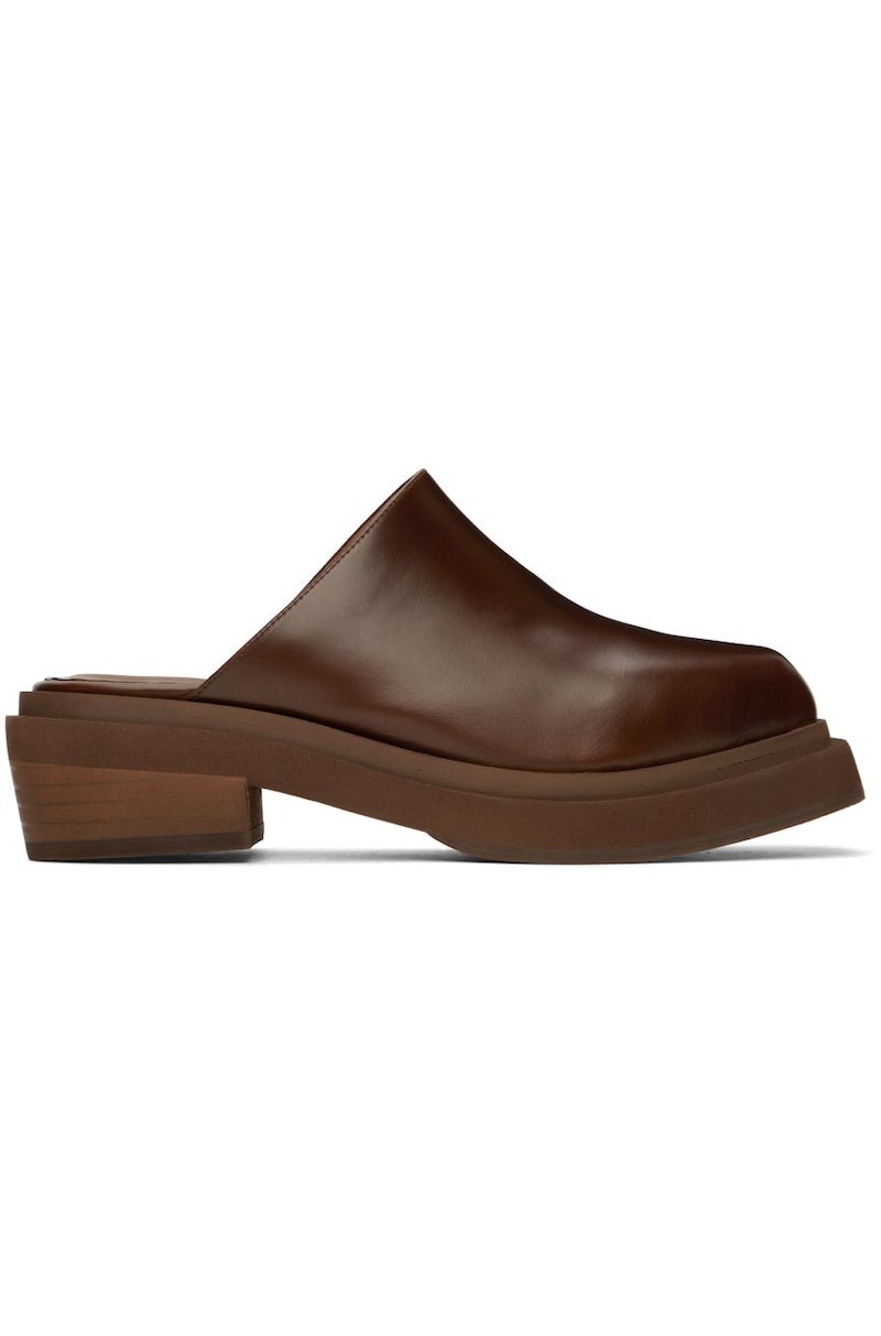 Eckhaus Latta Brown Zoe Clogs | Garmentory