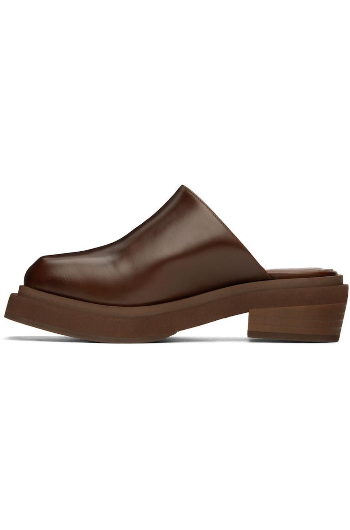 Eckhaus Latta Brown Zoe Clogs | Garmentory