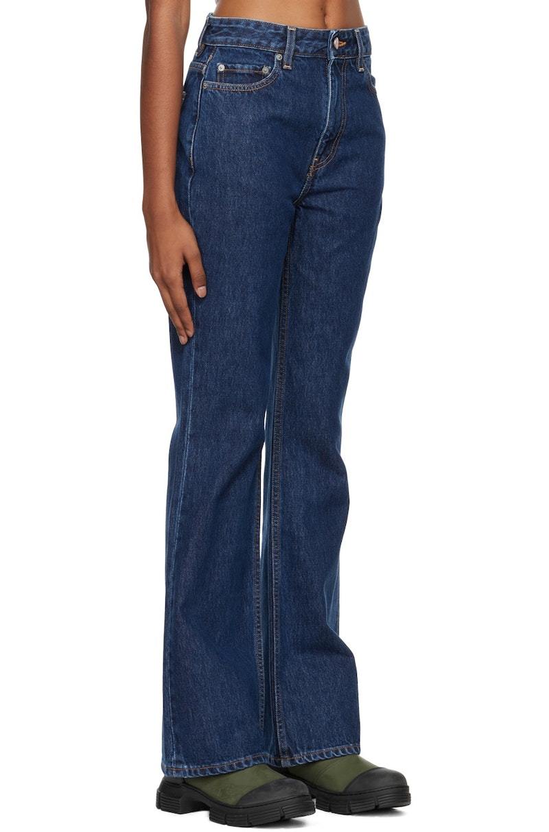 【関税込み】GANNI ブルー Betzy ジーンズ Light Blue Stone Rigid Denim Betzy | GANNI EE