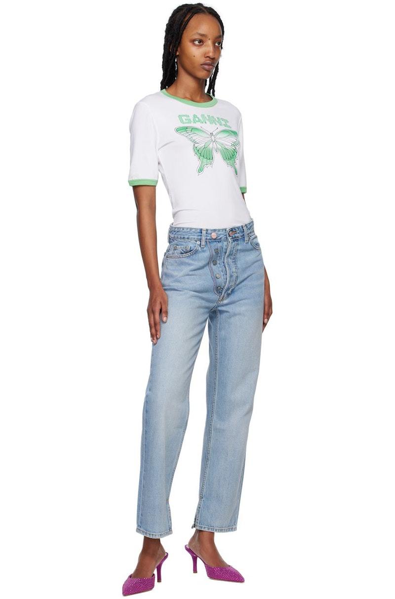 Ganni Butterfly T-Shirt - Bright White | Garmentory